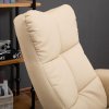 HOMCOM polohovací masážní křeslo s podnožkou úložný prostor polohovací funkce TV křeslo s masážní funkcí TV křeslo 145° náklon polyester krémová bílá 80 x 86 x 99 cm | Aosom