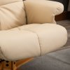 HOMCOM polohovací masážní křeslo s podnožkou úložný prostor polohovací funkce TV křeslo s masážní funkcí TV křeslo 145° náklon polyester krémová bílá 80 x 86 x 99 cm | Aosom