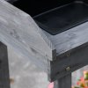 Zahradnický stůl Outsunny se zásuvkou 2 schody dřez kolečka jedlové dřevo šedá 92x45x119cm pro zahradničení a péči o rostliny | Aosom.de