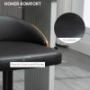 HOMCOM sada 2 barových židlí otočné barové židle s podnožkou výškově nastavitelné imitace kůže dřevo 48 x 49,5 x 76-96 cm do kuchyně a baru | Aosom.de