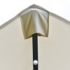Outsunny dvojitý slunečník s LED diodami, 440 x 256 cm, zahradní slunečník s ruční klikou, slunečník na terasu v krémově bílé barvě pro zahradu a terasu | Aosom.de