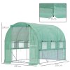 Fóliový skleník Outsunny 2,95x2x2m, tunelový, průchozí se 6 okny UV ochrana pro pěstování rostlin na zahradě | Aosom.de