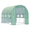 Fóliový skleník Outsunny 2,95x2x2m, tunelový, průchozí se 6 okny UV ochrana pro pěstování rostlin na zahradě | Aosom.de