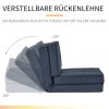 HOMCOM podlahová pohovka rozkládací křeslo na spaní 5-stupňové nastavitelné rozkládací křeslo rozkládací jednolůžková pohovka tmavě modrá 61x73x58 cm pro flexibilní chvíle odpočinku | Aosom.de