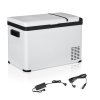 Outsunny chladicí box do auta 30L s LCD displejem kompresorová autochladnička elektrická loď kempinkový cestovní 12/24V DC a 110-240V AC Bílá | Aosom
