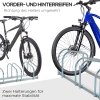 HOMCOM Stojan na kola až pro 6 jízdních kol odolný proti povětrnostním vlivům odolná montáž na podlahu a stěnu z oceli stříbrná 179x33x27cm | Aosom.de