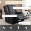 Elektrické polohovací křeslo HOMCOM s masážní funkcí z imitace kůže, dřeva a oceli, černé 94x99x99 cm pro maximální pohodlí | Aosom.de