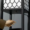 HOMCOM Stojací lampa Stojací lampa s policí a dvojitým světlem, 40W, E27, řetízkový vypínač, do obývacího pokoje, ložnice| Aosom