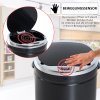 HOMCOM Senzorový odpadkový koš 50 l, automatický odpadkový koš, nerezový kuchyňský koš, infračervený senzor, černý, nerez| Aosom