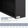 kleankin zrcadlová skříňka z nerezové oceli se 2 vnitřními policemi a otevřenou skleněnou policí do koupelny 46x13,5x58 cm | Aosom.de