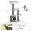 Škrabadlo PawHut 98cm stabilní strom pro kočky se škrabací deskou, jeskyní pro kočky a 3 plošinami, šedobílý nábytek pro kočky | Aosom.de