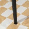 HOMCOM taburet na nohy čtvercový taburet na líčení kašmírový vzhled s ocelovými nohami do obývacího pokoje ložnice béžová 42x42x47cm | Aosom.de