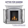 HOMCOM Krbová mřížka Krbová mřížka 3 panely výklopná Ochranná mřížka proti jiskrám Ochranná mřížka na kamna Kovová černá 1325 x 765cm pro bezpečný prostor krbu | Aosom.de