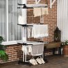 HOMCOM Věžový sušák na prádlo s kolečky 4 úrovněmi výsuvný stojanový sušák černý 73 x 45,5 x 177 cm pro úsporné sušení | Aosom.de