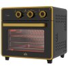 HOMCOM malá trouba 20L 1400W 90-230℃ s časovačem na 1 hodinu 3 polohy roštu Plech na pečení Žehlička Černá 36cm x 37,7cm x 34,5cm | Aosom.de