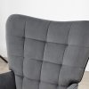 HOMCOM křídlové křeslo s taburetem lounge křeslo polohovací křeslo čalouněné křeslo sametový vzhled do 120 kg do obývacího pokoje tmavě šedé | Aosom.de