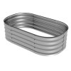 Outsunny vyvýšený záhon kovový 105x62x30cm květináč zeleninový záhon DIY květinový truhlík s otevřeným dnem bylinkový záhon pro zahradu balkon stříbrný | Aosom.de
