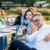Outsunny 3dílný set stanu, pivní stůl se 2 pivními lavicemi pro 6 osob, HDPE v bílé barvě, ideální pro zahradní párty a akce | Aosom.de