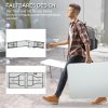 Outsunny 3dílný set stanu, pivní stůl se 2 pivními lavicemi pro 6 osob, HDPE v bílé barvě, ideální pro zahradní párty a akce | Aosom.de