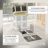Úložný box Outsunny truhla 69L stohovatelný úložný box s kolečky skládací úložný box s pětistranným přístupem v bílé barvě | Aosom.de