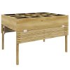 Vyvýšený záhon Outsunny Skládací chladicí rám s 12 přepážkami Záhon na bylinky Box na květiny 122x91,5x89cm s přírodním dřevěným rounem | Aosom.de
