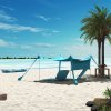 Outsunny sluneční stříška nepromokavá markýza 3x3x2m s ocelovými tyčemi lopata taška na kempování cestování pikniky | Aosom.de