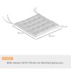 Outsunny sada 6 polštářů na židle s popruhy 40x40x4 cm, polštáře pro vnitřní i venkovní použití, světle šedé, pohodlné a stylové | Aosom.de