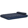Nafukovací matrace Outsunny Double Air Mattress s ruční pumpou a polštářem, modrá 203x152x22cm pro kempování a hosty | Aosom.de