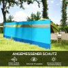 Outsunny kempingová zástěna proti větru se 4 panely a oknem, 725 x 140 cm, modrá, včetně tašky na pláž a kempování | Aosom.de