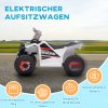 HOMCOM dětská elektrická čtyřkolka Mini elektrická čtyřkolka 6V s funkcí jízdy vpřed a vzad pro děti 1,5-3 roky 2,5 km/h v bílé barvě | Aosom.de