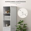 kleankin koupelnová skříňka Koupelnová skříňka 40x38x160cm se 3 otevřenými přihrádkami a 1 skříňkou, skříňka do koupelny a obývacího pokoje v bílé barvě | Aosom.de
