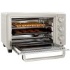 HOMCOM Mini trouba 21L Pizza Mini trouba Plech na pečení Plech na drobky 1400W Pultová trouba 1h Časovač 100-230°C Kovový krém | Aosom