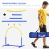 PawHut 4-dílná sada pro psy, 88 x 64 x 95 cm, s přenosnou taškou, přenosná, ideální pro mladé i starší psy, PE a ABS, žlutá | Aosom.de