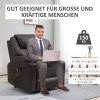 HOMCOM TV křeslo se stojánkem 8 masážních bodů časovač dálkové ovládání boční kapsa pěna 88x99x106 cm Hnědá pro relaxaci a pohodlí | Aosom.de