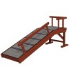 PawHut rampa pro psy, do 30 kg, rampa pro zvířata s odnímatelným zábradlím, protiskluzová rampa pro boty, pomůcka pro stravování psů, 125 x 40 x 56 cm| Aosom