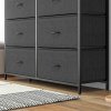 HOMCOM komoda s 10 skládacími látkovými zásuvkami moderní příborník do obývacího pokoje ložnice z oceli černý | Aosom.de