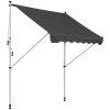 Outsunny markýza se skládacím ramenem, výškově nastavitelná markýza 200x150cm, šedý hliník pro balkon a terasu | Aosom.de
