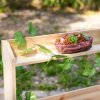Zahradnický stůl Outsunny se zásuvkou 2 stupínky dřezová kolečka z jedlového dřeva přírodní 92x45x119cm pro milovníky zahrady | Aosom.de