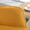 HOMCOM houpací křeslo, houpací křeslo se vzhledem berberského rouna, područky, křeslo s dřevěnými područkami, polohovací křeslo do obývacího pokoje, ložnice, žluté | Aosom