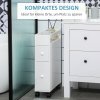 kleankin Koupelnová skříňka Skříňka do niky s kolečky, 2 zásuvky a otevřená přihrádka, koupelnový vozík, bílá, 16x49,5x66cm| Aosom