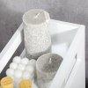 kleankin Koupelnová skříňka Skříňka do niky s kolečky, 2 zásuvky a otevřená přihrádka, koupelnový vozík, bílá, 16x49,5x66cm| Aosom