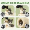 Škrabadlo PawHut 98 cm, strom pro kočky se škrabadlem, tunelem, míčkem na hraní, škrabadlo pro kočky v designu ovce, pro kočky do 5 kg, světle hnědé | Aosom