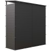 Outsunny regál na palivové dřevo 185 x 62 x 184 cm regál na palivové dřevo s vodotěsným krytem, regál na palivové dřevo pro venkovní použití, vnitřní použití, do 2000 kg, kov, černý