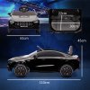 AIYAPLAY dětské elektrické autíčko 12V dětské autíčko s dálkovým ovládáním, hudba, elektrické vozidlo se světlem, připojení USB/MP3, funkce zpětného chodu, do 5 km/h, pro děti od 3 do 6 let, černá barva