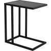 HOMCOM Odkládací stolek, konferenční stolek s mramorovým vzhledem, konferenční stolek s kovovým rámem, do obývacího pokoje, ložnice, 45 x 30 x 51,5 cm Černý