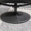 HOMCOM Relaxsessel mit Hocker, Fernsehsessel, TV Sessel mit Liegefunktion, Drehbarer Polstersessel für Wohnzimmer, Schlafzimmer, Kunstleder, Schwarz