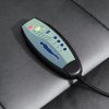 HOMCOM polohovací masážní křeslo s taburetem TV křeslo s funkcí polohování otočné o 360° s boční kapsou imitace kůže 73 x 83 x 106cm tmavě šedé barvy