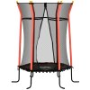 HOMCOM dětská trampolína Ø163,5 cm, vnitřní trampolína s ochrannou sítí, kryt okraje gumovým lanem, dětská trampolína do 50 kg, pro děti 3-10 let červená