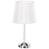 HOMCOM Stolní lampa LED stolní lampa USB dobíjecí, křišťálová noční lampa, patice E27, do obývacího pokoje ložnice, sklo, stříbrná 23 x 23 x 45 cm