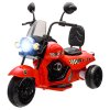 AIYAPLAY dětská elektrická motorka, 6V dětská motorka s hudbou, dětské vozidlo s LED světlometem, 3-5 km/h, pro děti od 3 do 6 let, max. 25 kg, červená barva